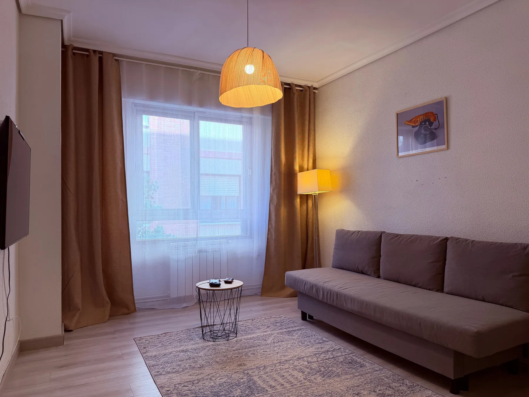 Salón con sofá cama